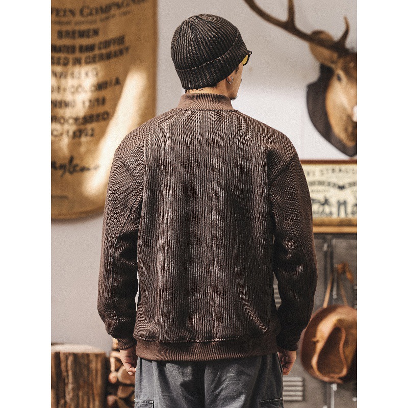 美式復古550g重磅半高領衛衣男春秋新款寬鬆潮牌衣服男士秋季外套