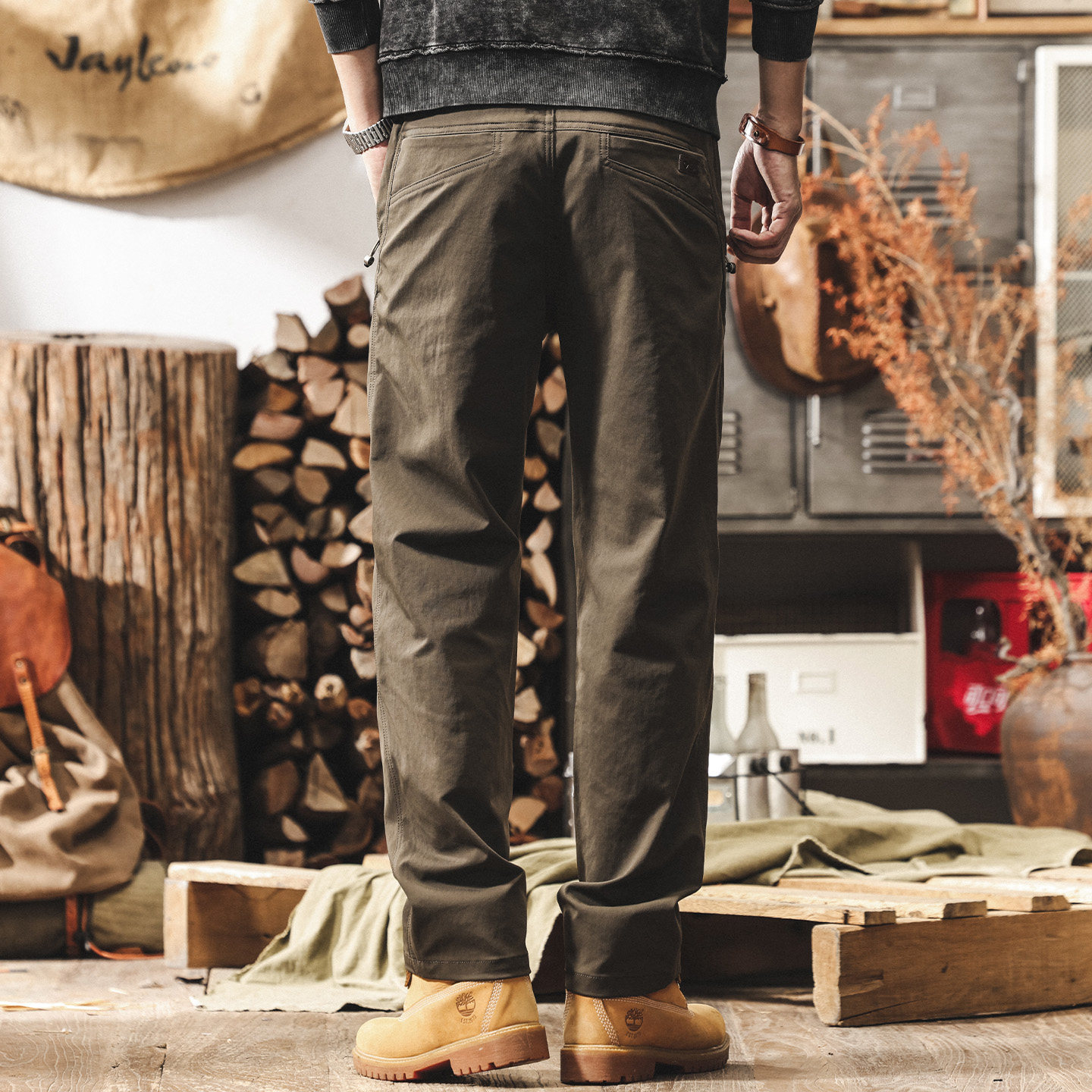 美式復古工裝褲子男褲直筒2026新款春季城市通勤潮牌寬鬆休閒褲男