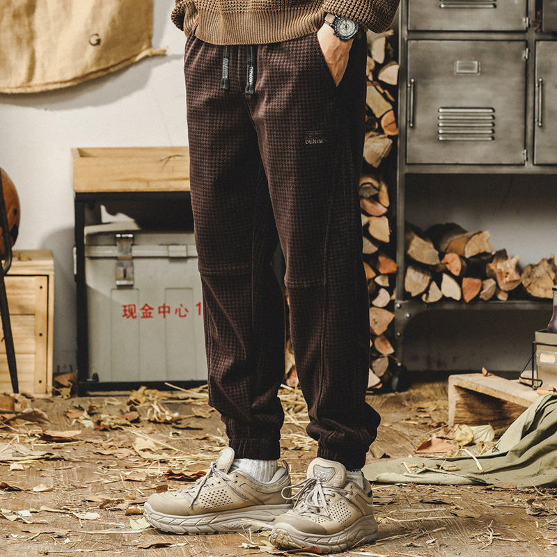 美式重磅燈芯絨褲子男冬季寬鬆直筒休閒褲秋冬厚款潮牌復古哈倫褲