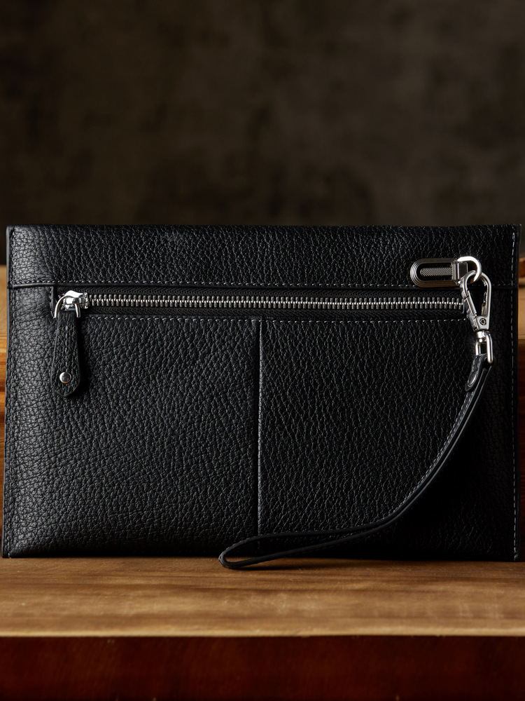 手工真皮手拿包男休閒商務男士手包個性質感牛皮輕便拉鏈手抓包包