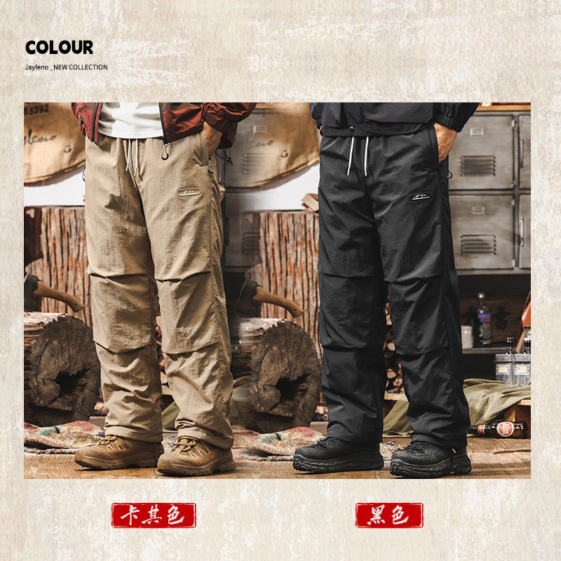 美式復古冬季防寒戶外登山羽絨褲男外穿加厚保暖工裝機能滑雪褲男