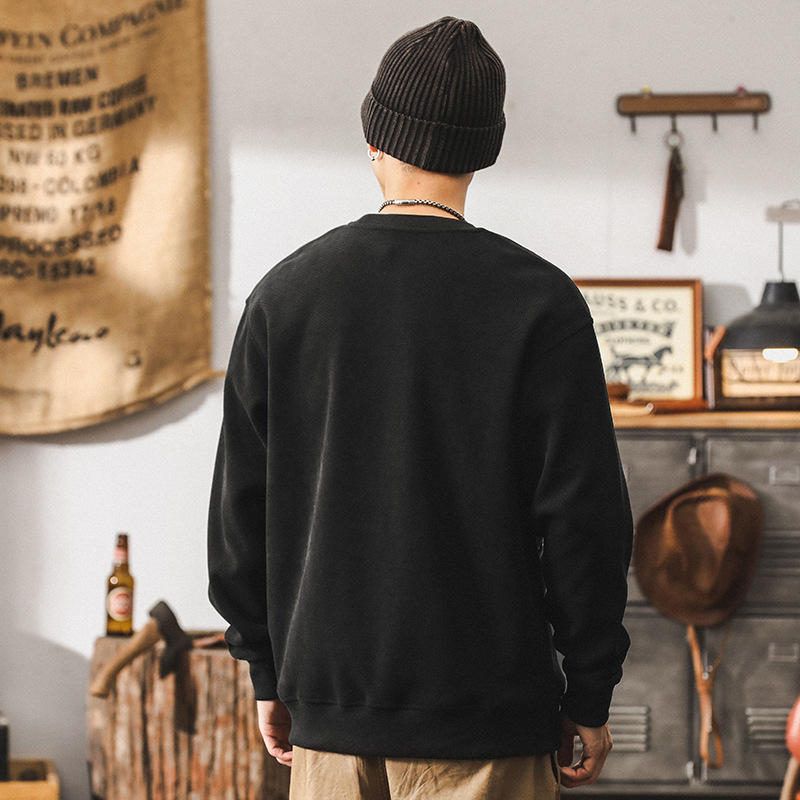 杰雷諾美式重磅380g針織衛衣男秋冬款潮牌寬鬆大碼男裝秋季上衣男
