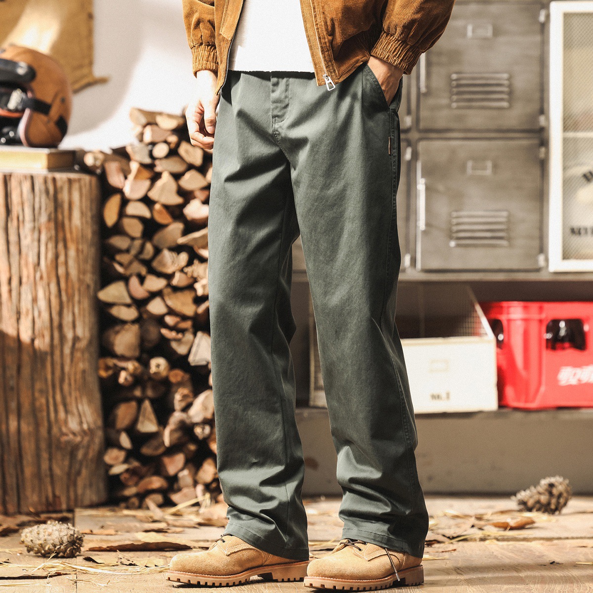 美式復古黑色休閒褲男2025新款簡約直筒長褲潮牌寬鬆秋季男士褲子