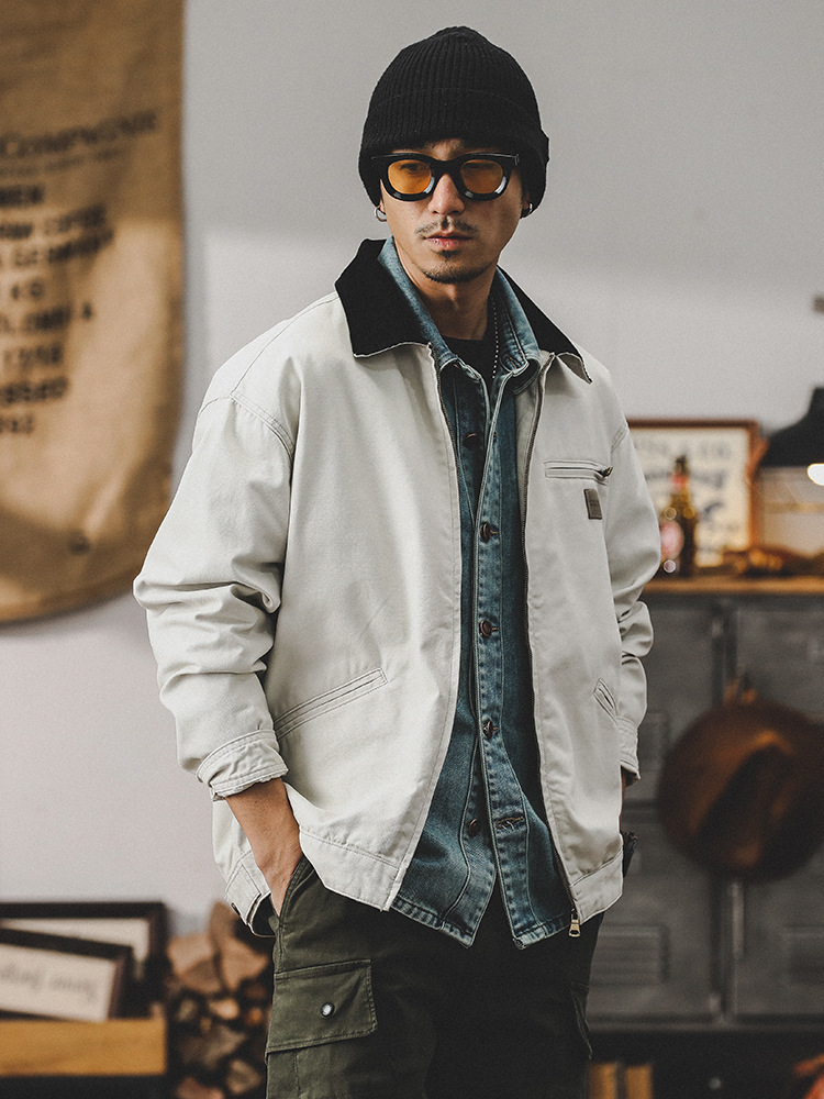 美式經典復古J97工裝夾克男春秋季潮牌重磅水洗耐磨男士休閒外套