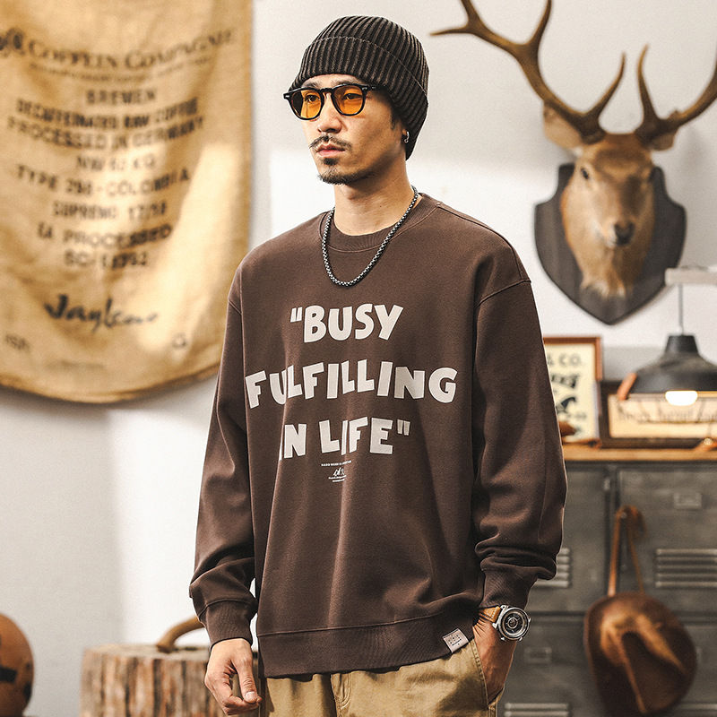 美式復古厚實400g重磅衛衣男冬季加絨加厚外套男潮牌寬鬆休閒上衣