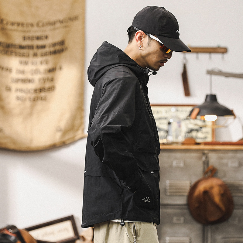 夏季涼感速乾戶外防曬衣男UPF50 防紫外線騎行釣魚男士防曬服外套