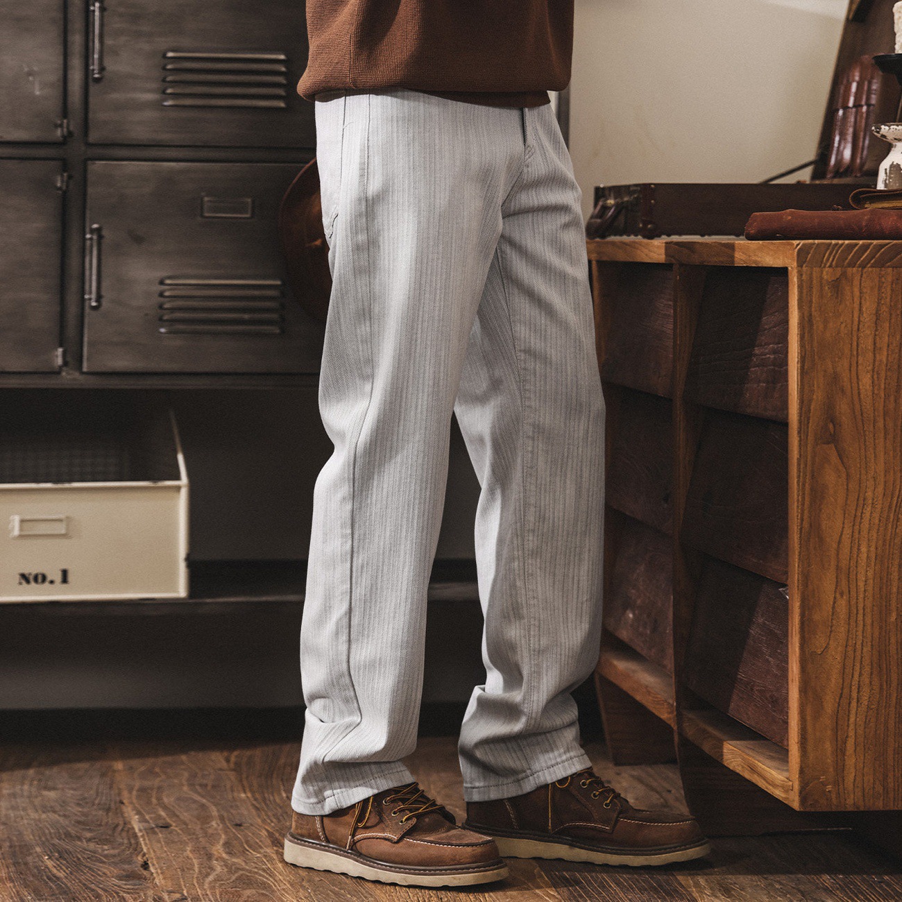 莫瑞老錢風牛仔褲男春季新款潮牌美式復古薄款休閒商務通勤直筒褲