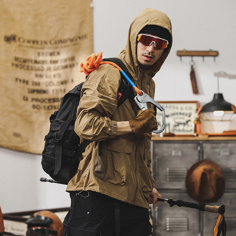 輕薄抗皺涼感防曬衣夏季男款防紫外線UPF50+外套戶外通勤防曬服男