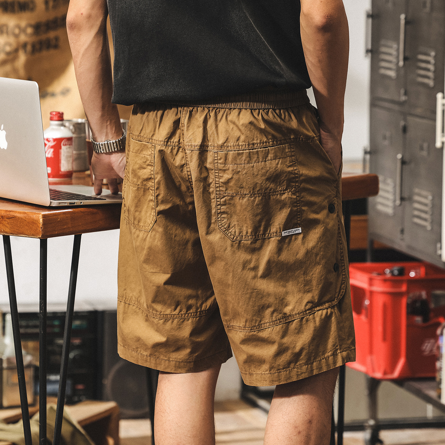 美式復古工裝短褲男夏季新款休閒潮牌中褲寬鬆直筒男士五分褲子男
