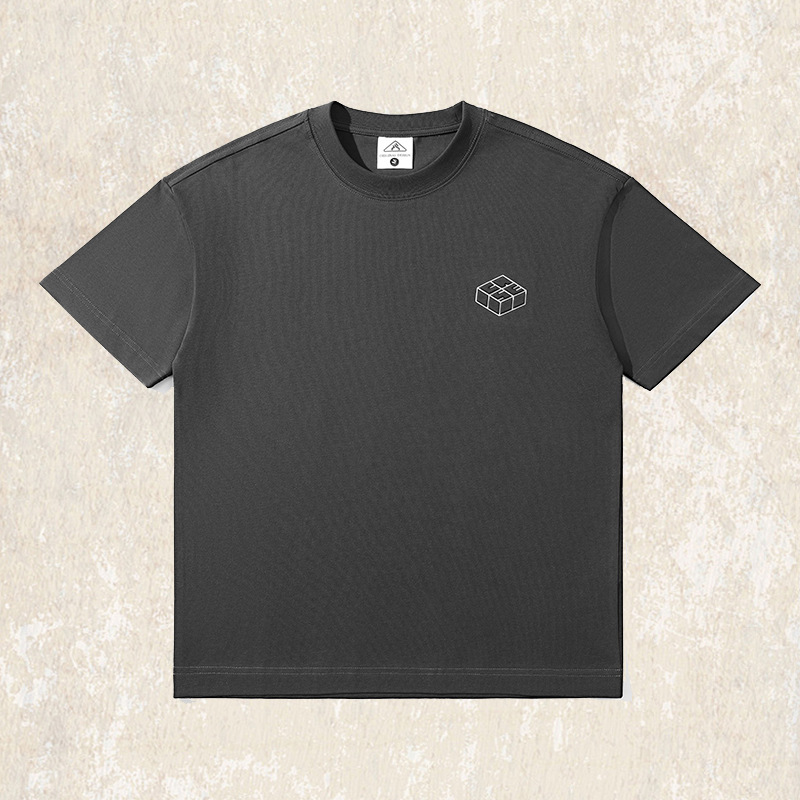 美式復古涼感280g重磅T恤男短袖男士夏季潮牌大碼半截袖男裝