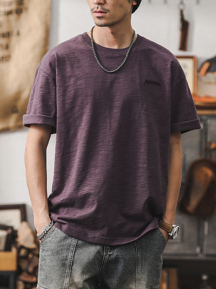 美式重磅男士短袖T恤夏季寬鬆大碼男裝2024新款寬鬆體恤男款
