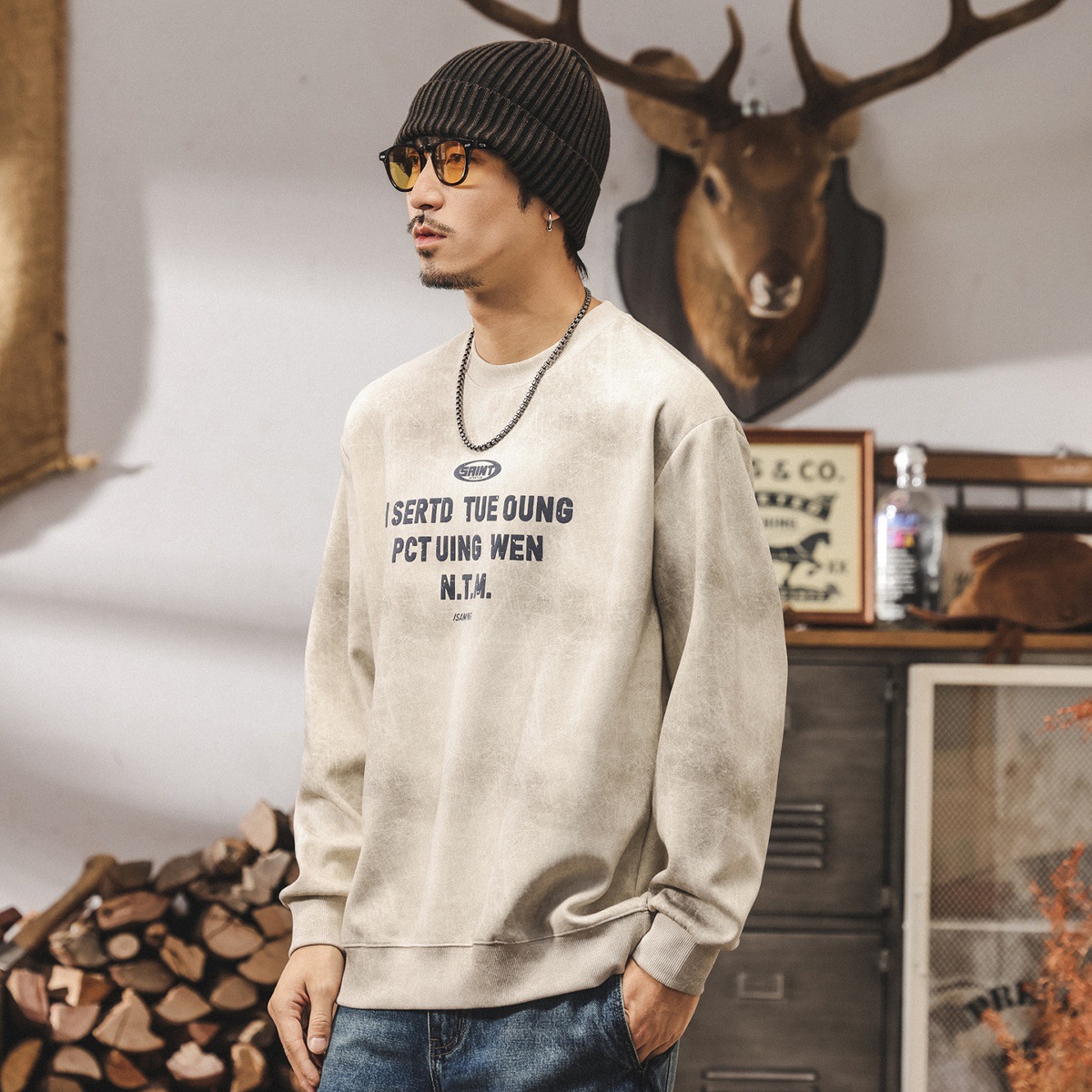 多巴胺粉色衛衣男秋季2025新款重磅潮牌減齡男裝寬鬆休閒男生上衣