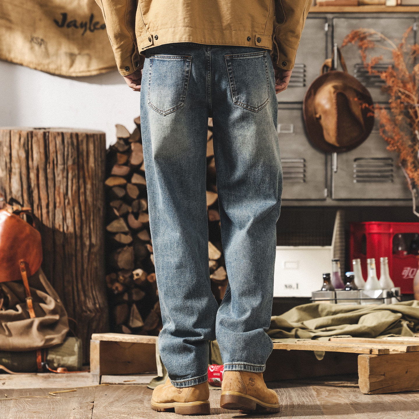 美式12.5盎司復古寬鬆牛仔褲男春季2026新款潮牌直筒休閒長褲子男