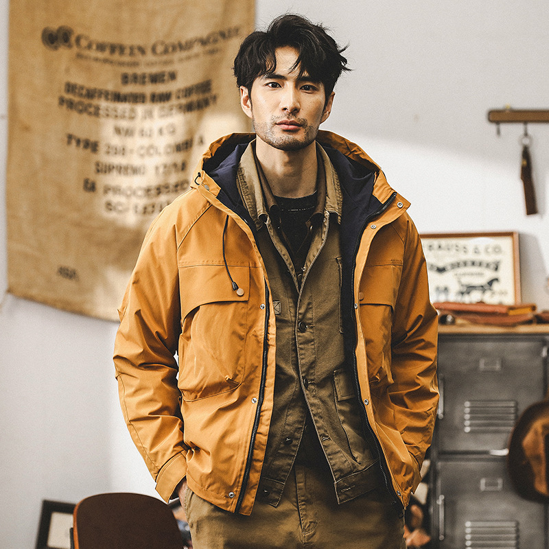 山系戶外防風防水衝鋒衣外套男秋季潮牌機能運動登山美式工裝夾克