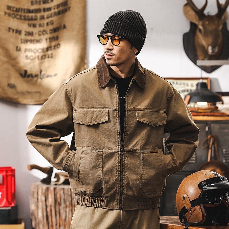 巴恩風工裝外套男春季2025新款潮牌美拉德戶外帥氣美式復古夾克男