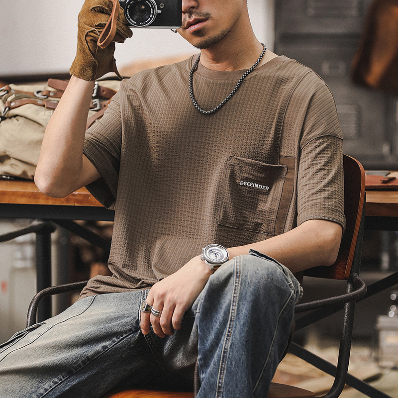 杰雷諾夏季薄款冰絲涼感T恤男短袖2024新款潮牌寬鬆大碼速乾T恤男