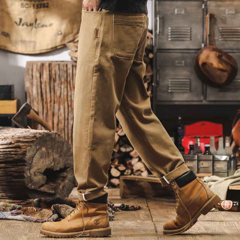 美式復古工裝褲子男秋季2024新款潮牌寬鬆直筒男褲子休閒長褲