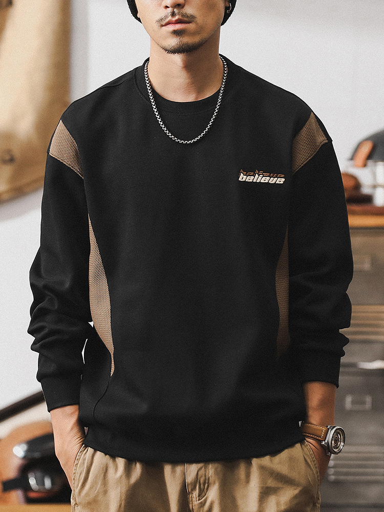 傑雷諾重磅380g衛衣男秋季寬松紋理撞色美式潮牌休閑春秋款外套男