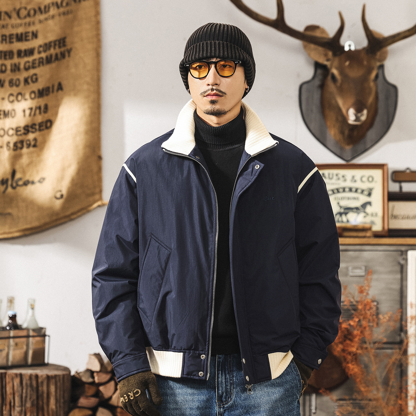 美式復古90%純白鴨絨輕薄羽絨服男冬季保暖潮牌寬鬆抗寒男士外套