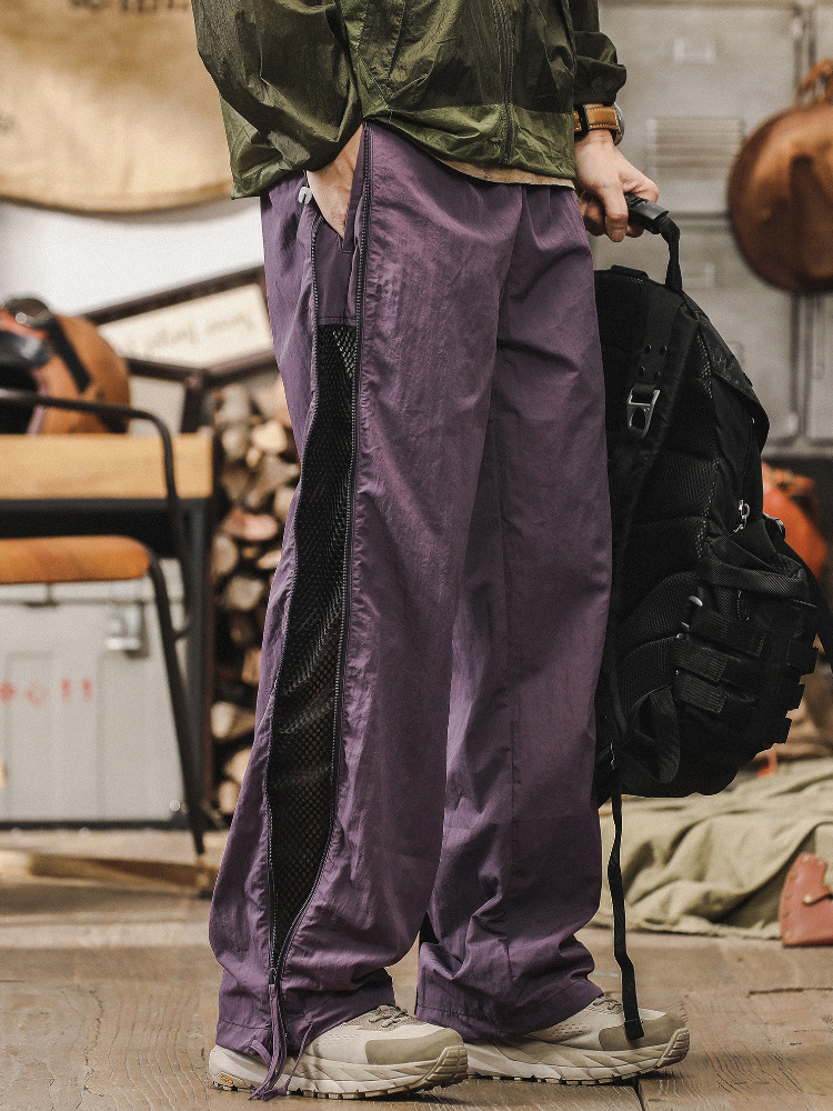 杰雷諾夏季透氣速乾傘兵褲男山系戶外休閒褲子潮牌寬鬆男士運動褲