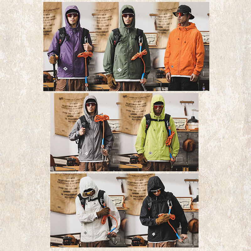 涼感薄款工裝外套男夏季防曬衣男防紫外線騎行運動戶外速乾衣服男