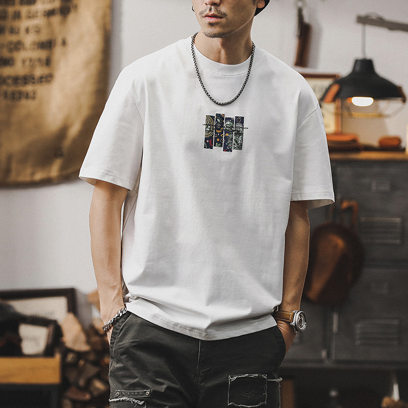 傑雷諾美式復古重磅T恤男短袖夏季2025新款潮牌寬鬆男生體恤