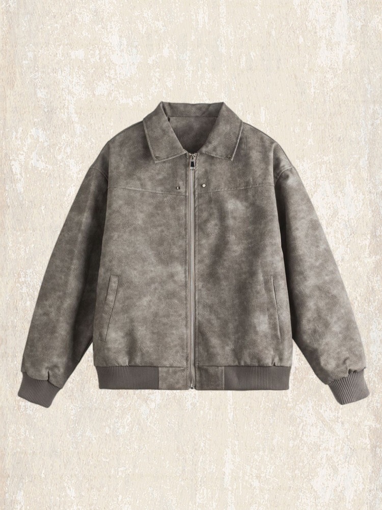 美式復古皮夾克男寬鬆美拉德皮衣秋季潮牌痞帥機車服外套男春秋款