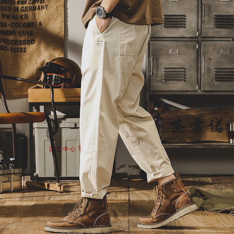 杰雷諾冰絲褲子男夏季薄款冰感男士休閒褲寬鬆直筒簡約百搭錐形褲