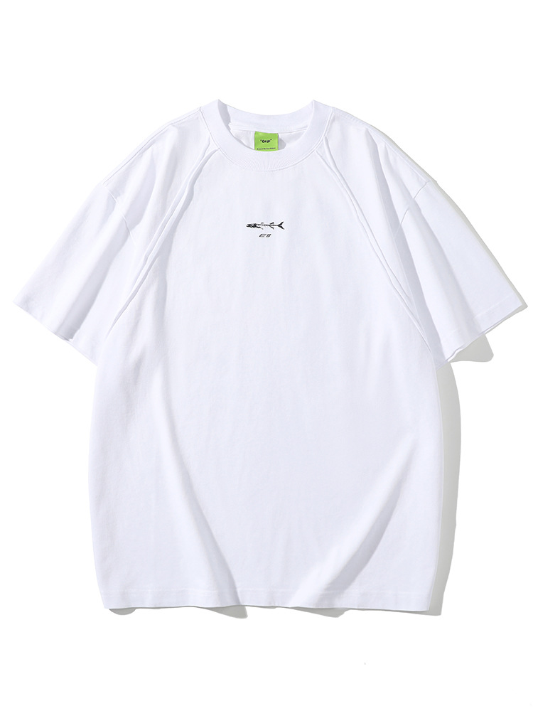 美式复古重磅T恤男短袖夏季2024新款潮牌硬汉廓形宽松上衣男T潮流