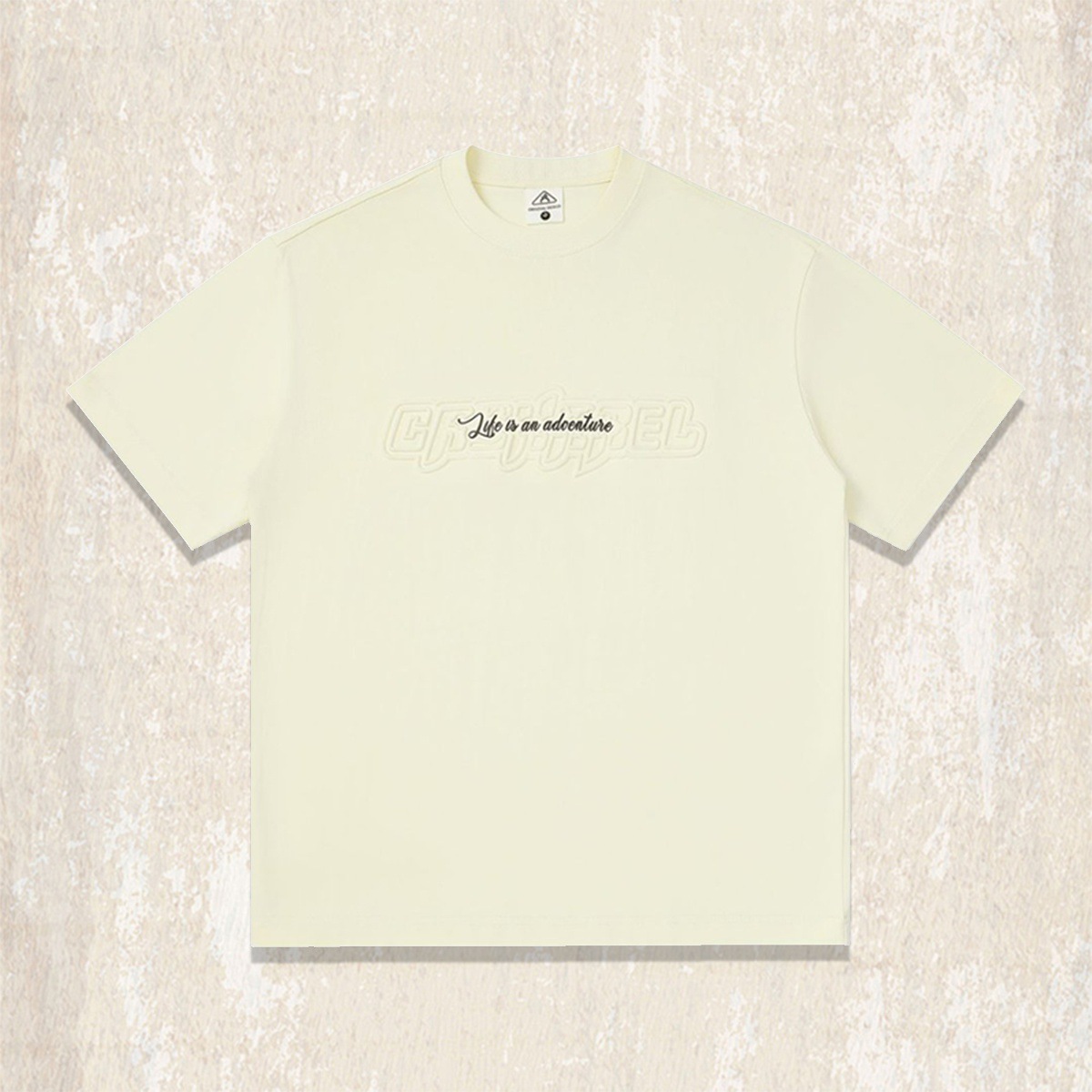 涼感科技重磅美式短袖男款夏季T恤潮牌立體鋼印寬鬆男士上衣