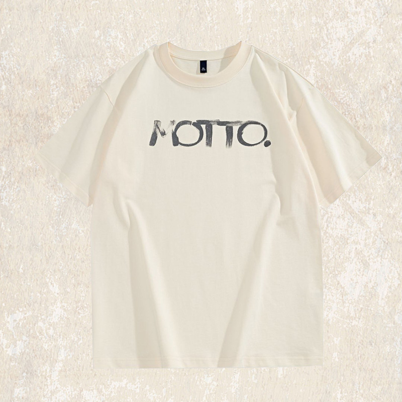 美式復古300g重磅T恤男夏季短袖2025新款潮流印花寬鬆上衣男T男裝