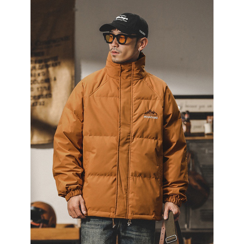 多巴胺輕薄羽絨服男冬季美式潮流高級感簡約保暖加厚服外套