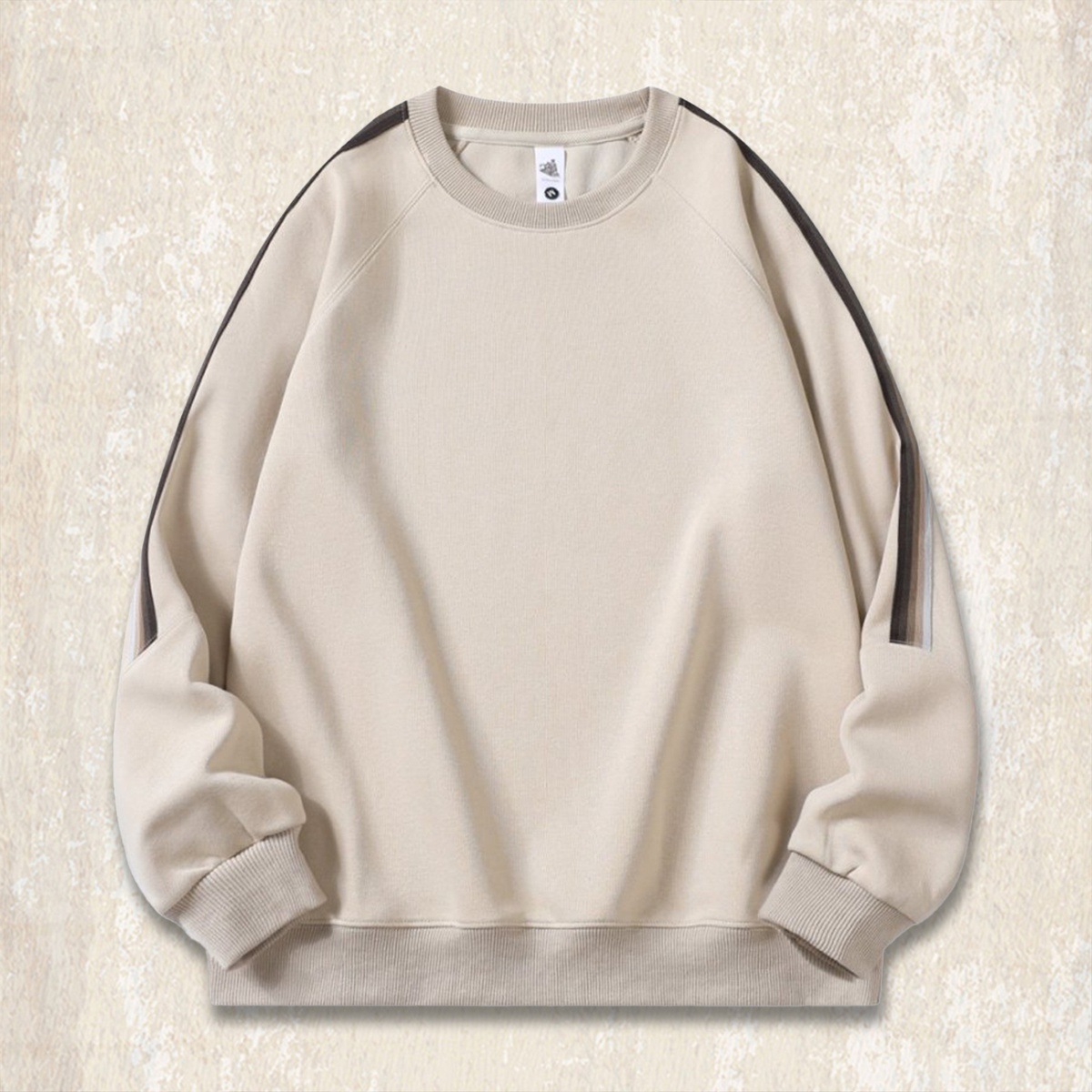 美式復古橄欖綠重磅衛衣男春秋2025新款潮流男士t恤長袖寬鬆上衣