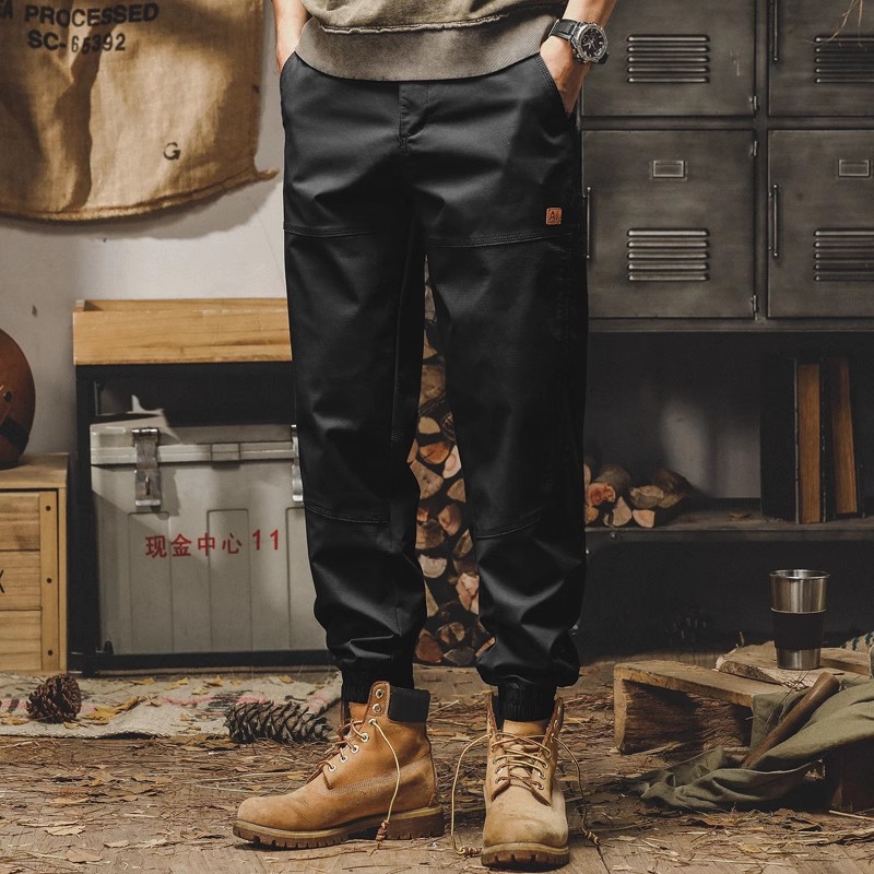 美式復古卡其色工裝褲子男士2025新款寬鬆直筒休閒褲男秋季長褲潮