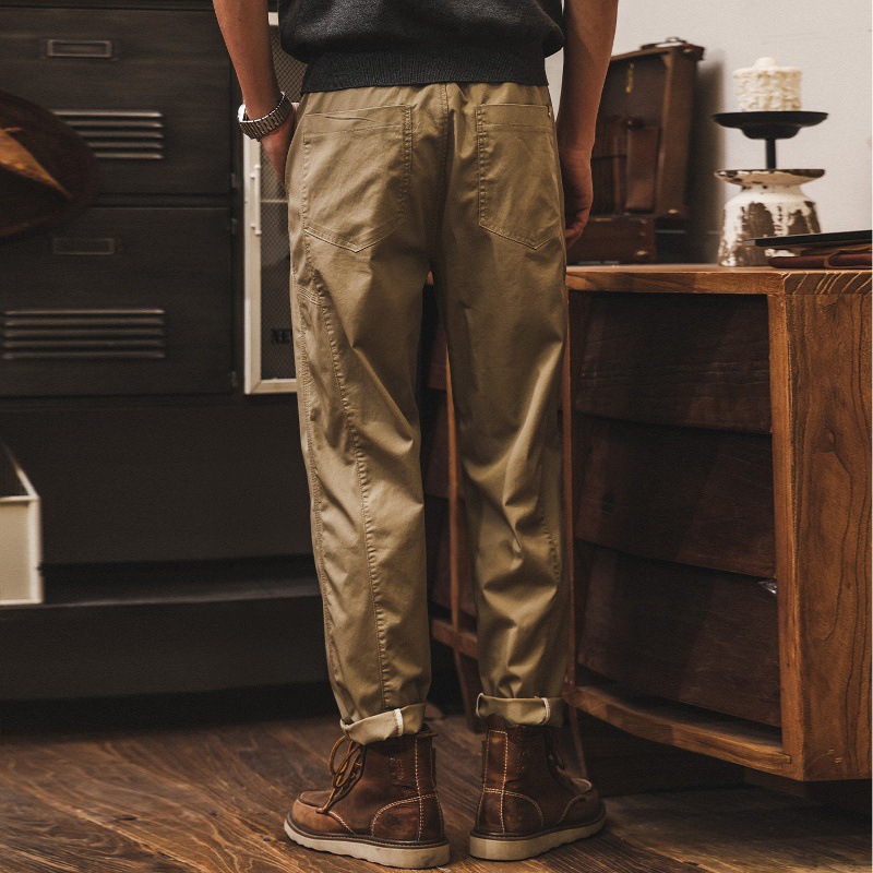美式復古工裝褲男春夏季2026新款冰絲長褲寬鬆直筒休閒褲子男薄款