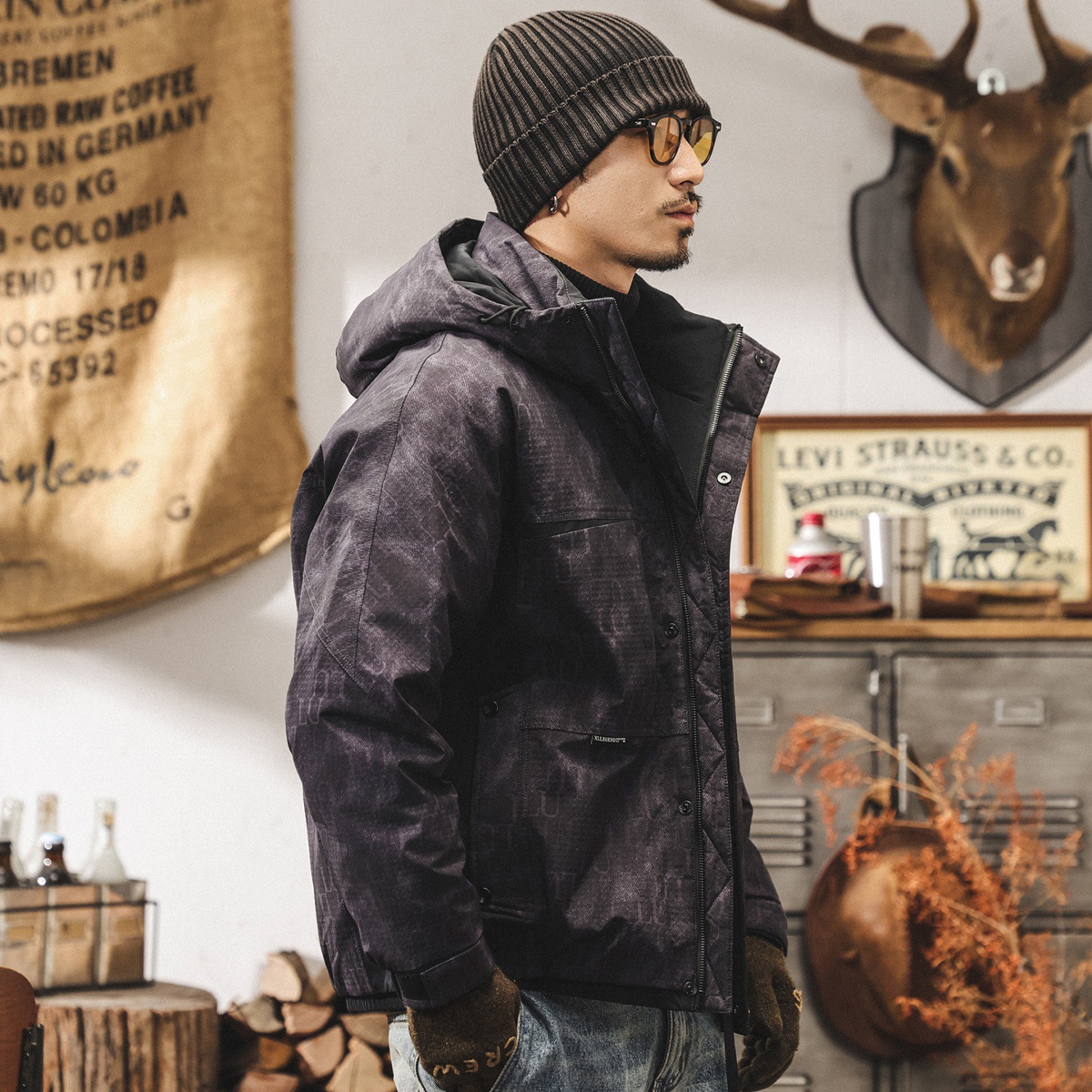 高蓬鬆禦寒90鴨絨男士羽絨服冬季新款加厚美式潮流保暖連帽外套男