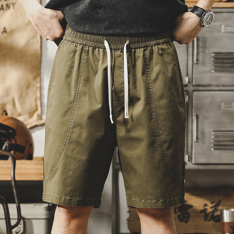 杰雷諾美式經典工裝短褲男夏季復古潮流休閒戶外機能彈力五分中褲