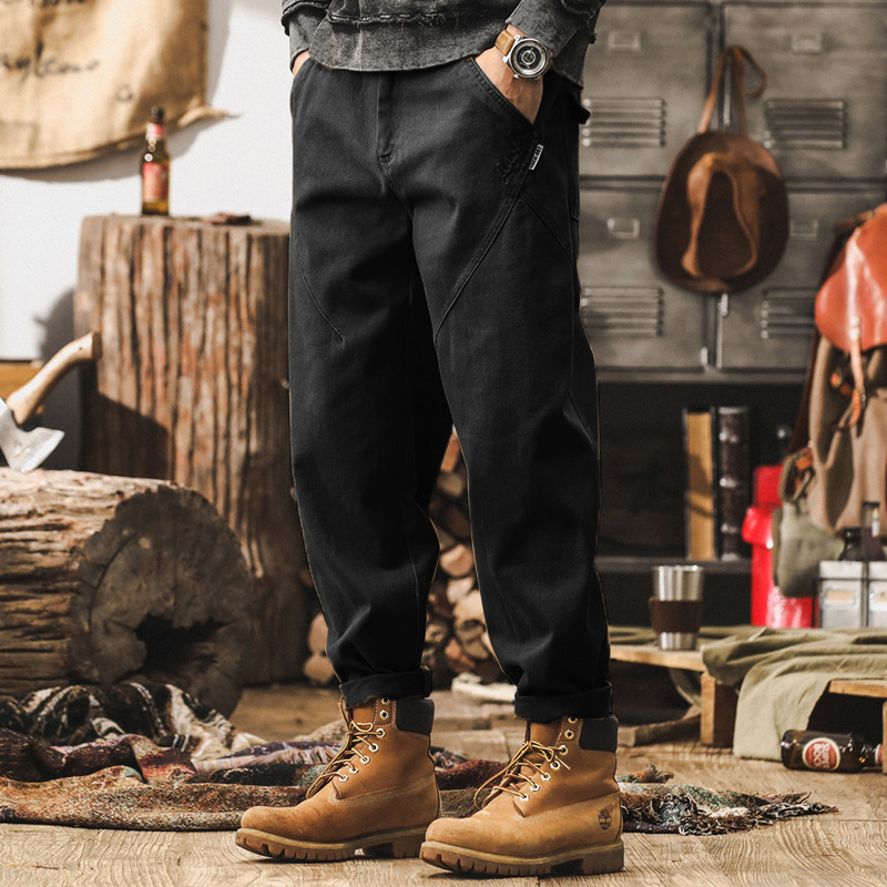 美式復古工裝褲子男春季2025新款寬鬆美拉德休閒長褲潮牌直筒男褲