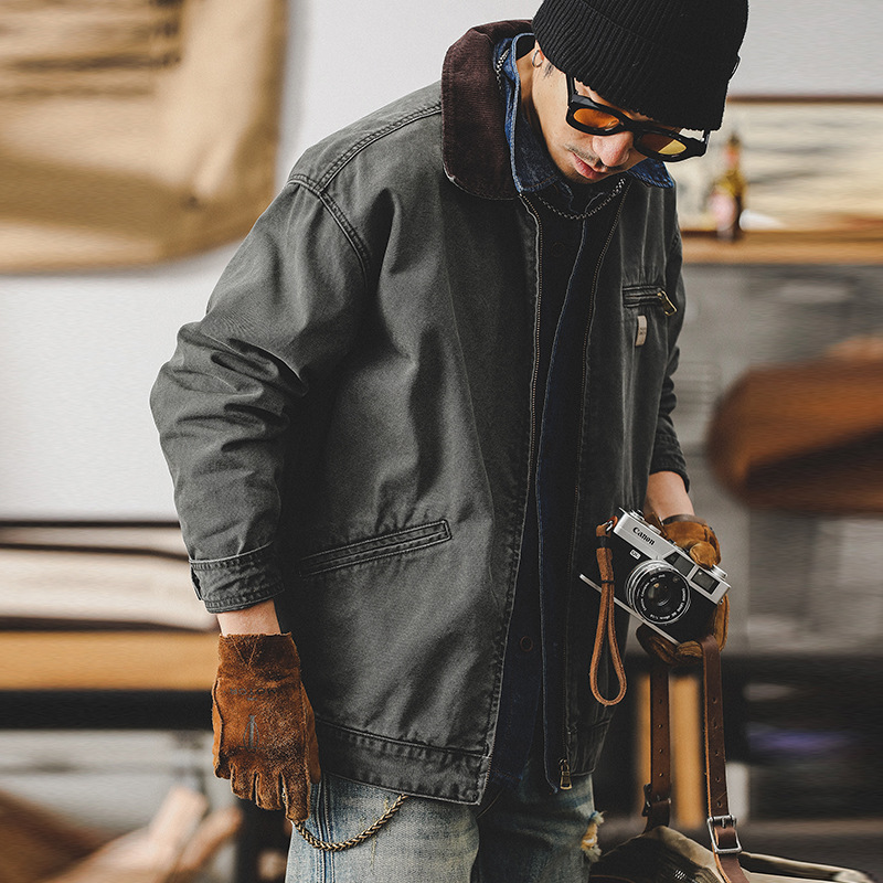 美式經典復古J97工裝夾克男春秋季潮牌重磅水洗耐磨男士休閒外套