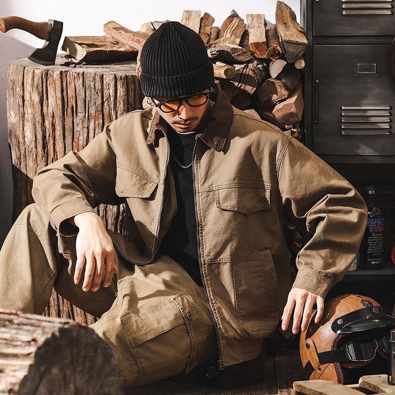 巴恩風工裝外套男春季2025新款潮牌美拉德戶外帥氣美式復古夾克男