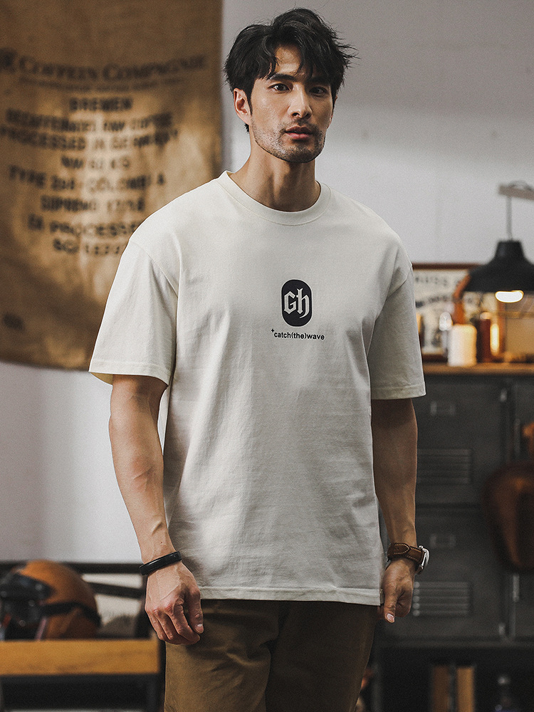 美式潮牌260g重磅短袖T恤男夏季寬鬆大碼男裝半袖男2024新款