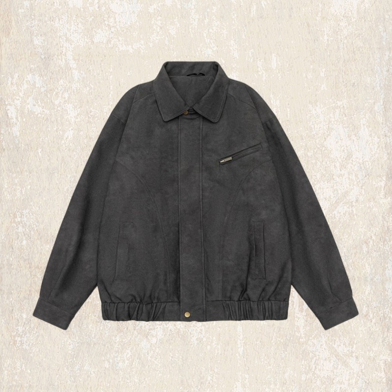 美式復古皮衣外套男秋季潮牌機車服男2024新款寬鬆潮流痞帥皮夾克