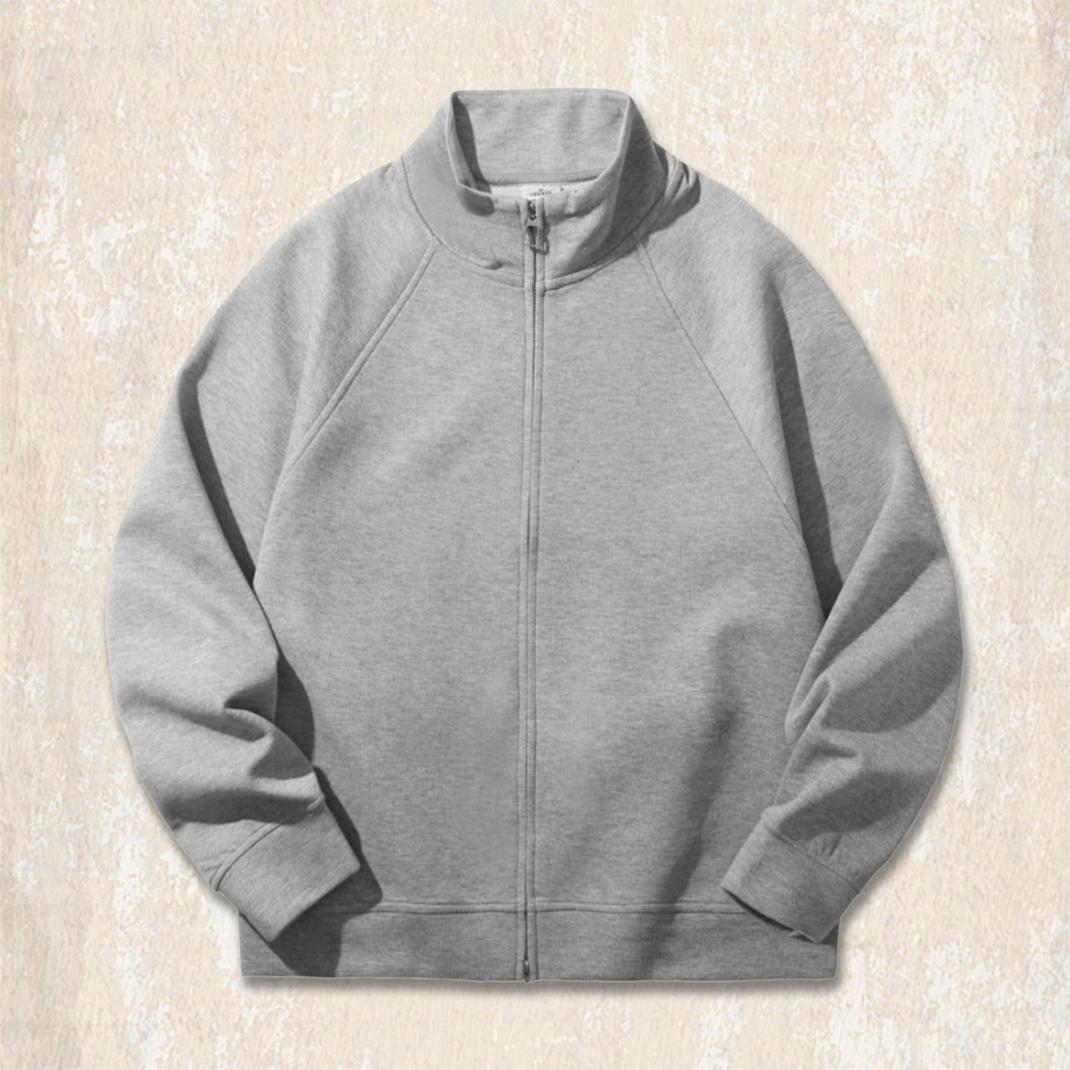 美式復古雙拉鍊開衫外套男春秋新款潮牌寬鬆大碼重磅紅色男士衛衣