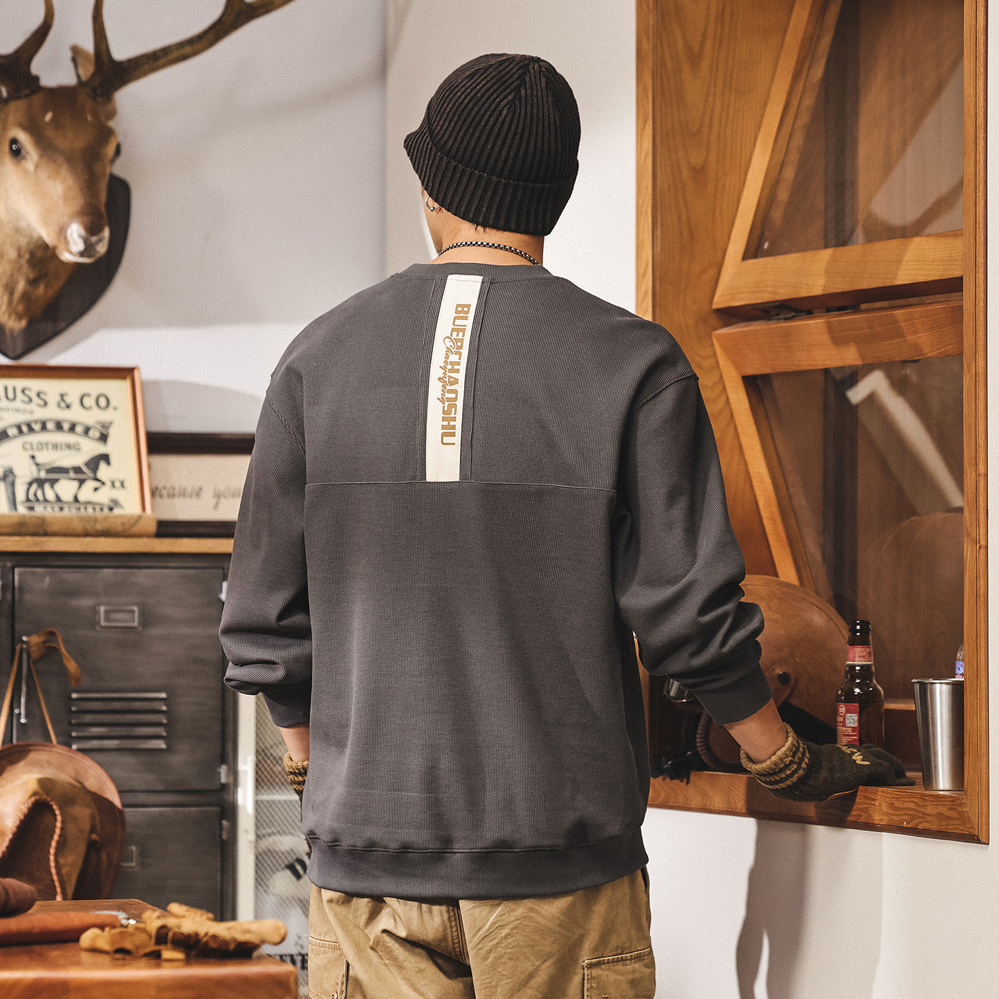 美式復古衛衣男春秋2025新款潮牌380g重磅男士寬鬆大碼休閒上衣潮