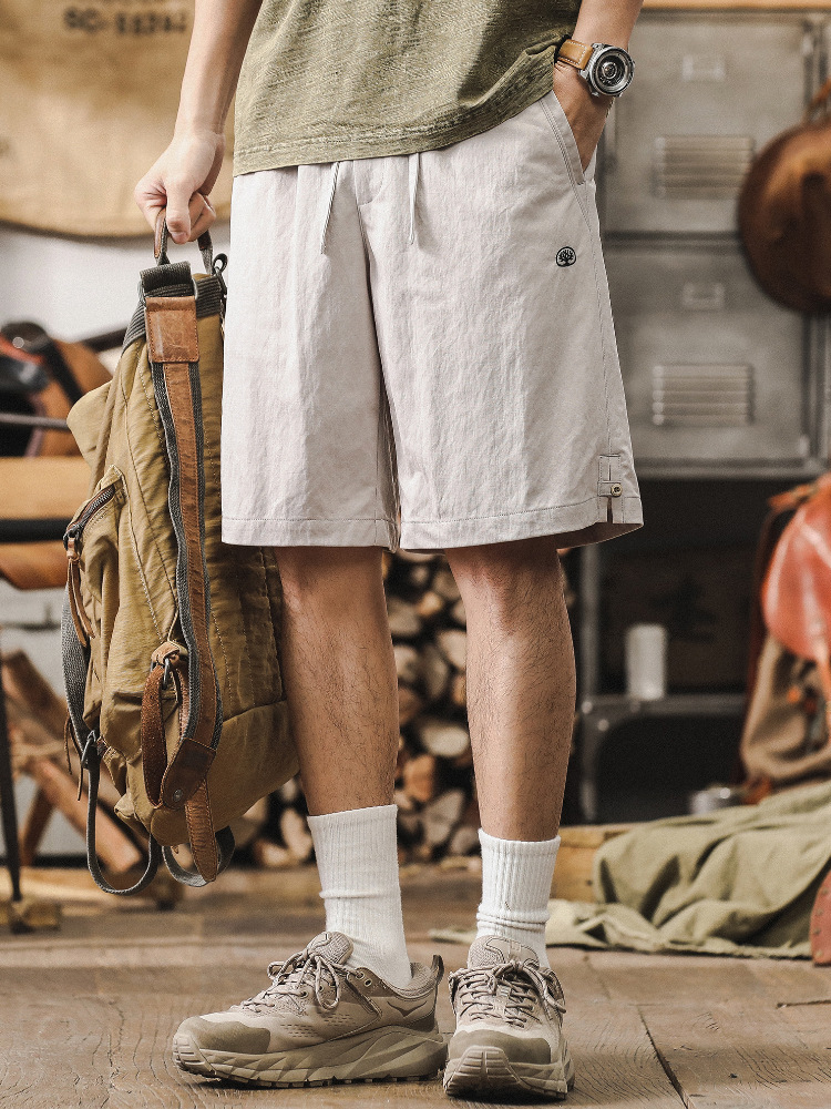 杰雷諾美式潮牌男士休閒短褲夏季輕薄寬鬆透氣戶外男款工裝五分褲