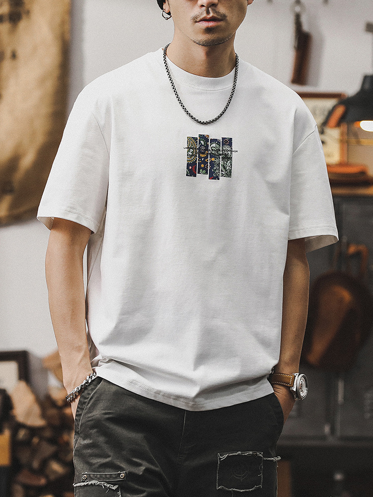 傑雷諾美式復古重磅T恤男短袖夏季2025新款潮牌寬鬆男生體恤