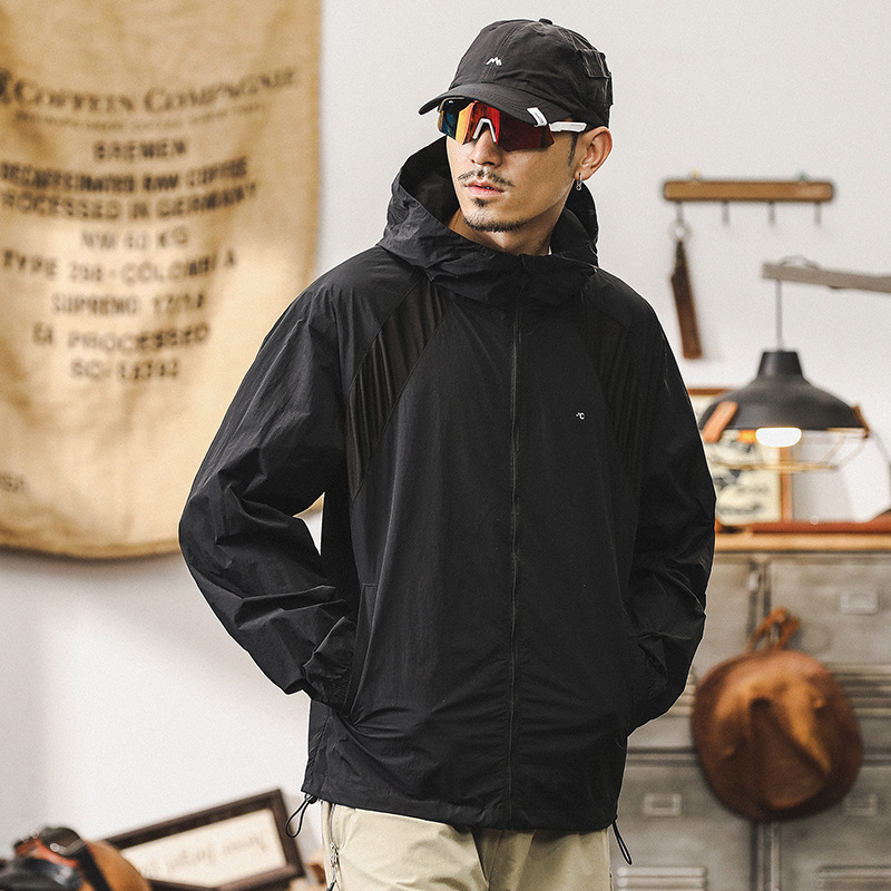 傑雷諾夏季薄款UPF50+防曬衣男涼感寬鬆山系戶外騎行防曬服外套男