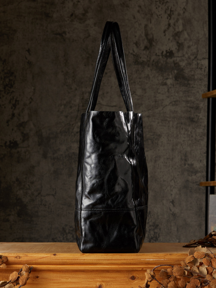 手工頭層牛皮托特包女簡約大容量通勤手提包純牛皮休閒百搭手拎包