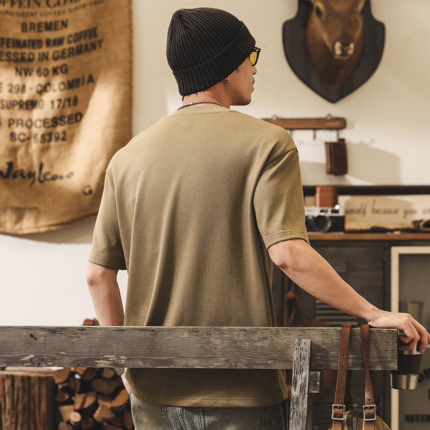 美式復古西西里棉男士T恤夏季2026新款短袖Polo衫男潮牌亨利衫男