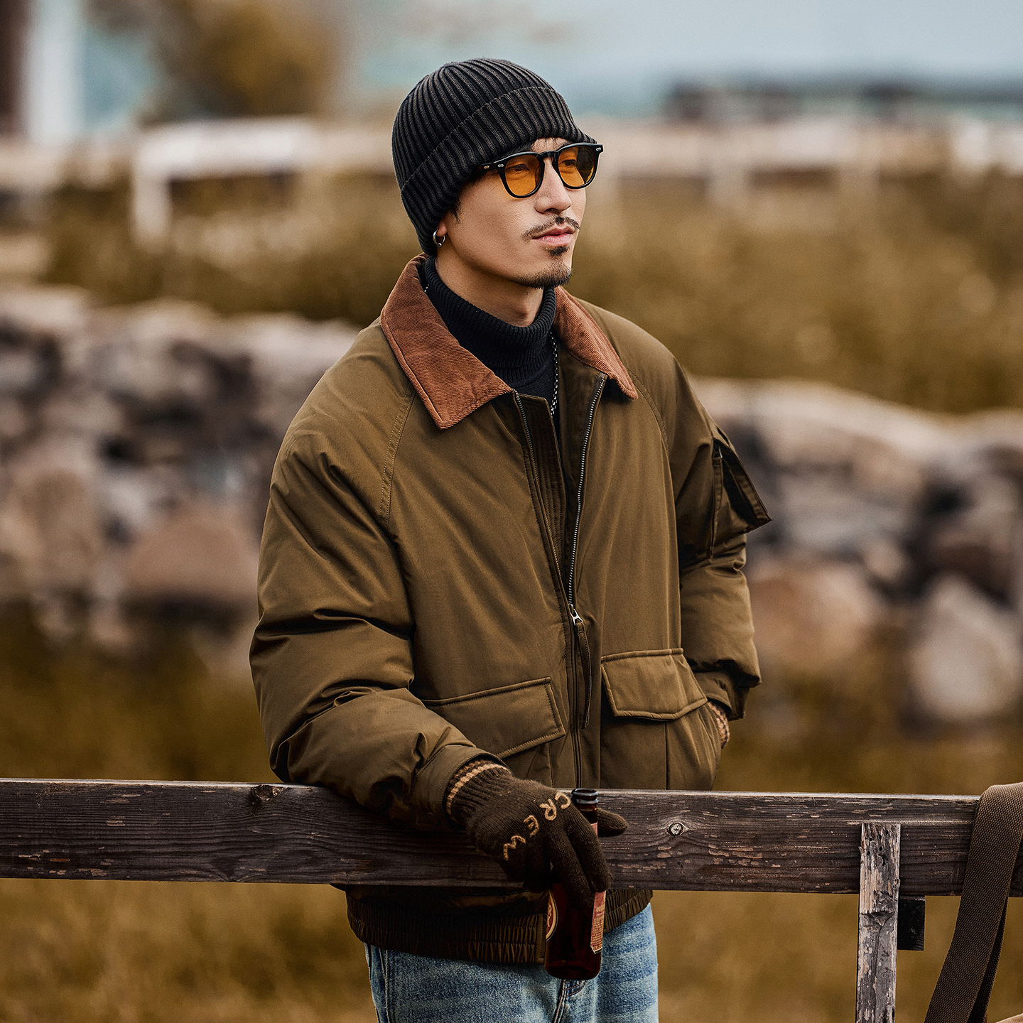 高充絨美式復古90純白鴨絨工裝羽絨服男冬季戶外加厚保暖抗寒外套